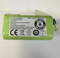 New Battery 2600mAh ICR18650-26J-4S1P-AAF-4 For Tesvor Vacuum Robot X500 X500Pro S6 S4 V300 X580 N1