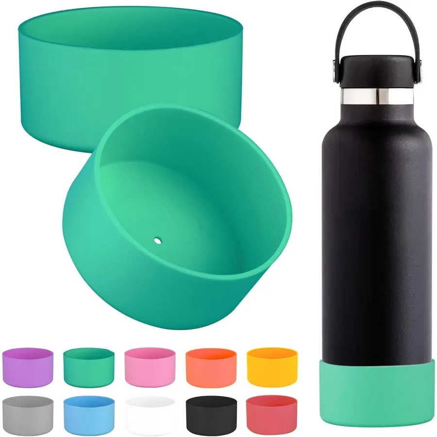 

Силиконовый чехол из нержавеющей стали, 2 шт., стандартная бутылка для воды с горлышком, силиконовое дно для стандартной воды из нержавеющей стали