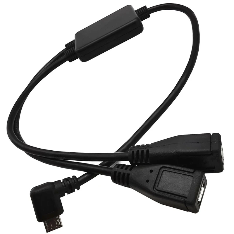 Cable divisor Micro USB 5 pines macho a 2 Y, adaptador cable datos carga