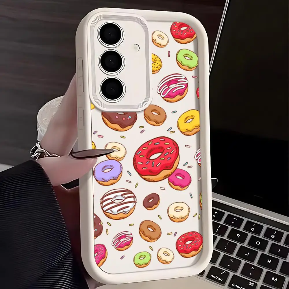 

Food D-Donut Phone Case For Samsung S25 Ultra S24 Fe S23 S22 S23 A55 A54 A53 A35 A15 A16 A52 A25 Soft TPU Cover