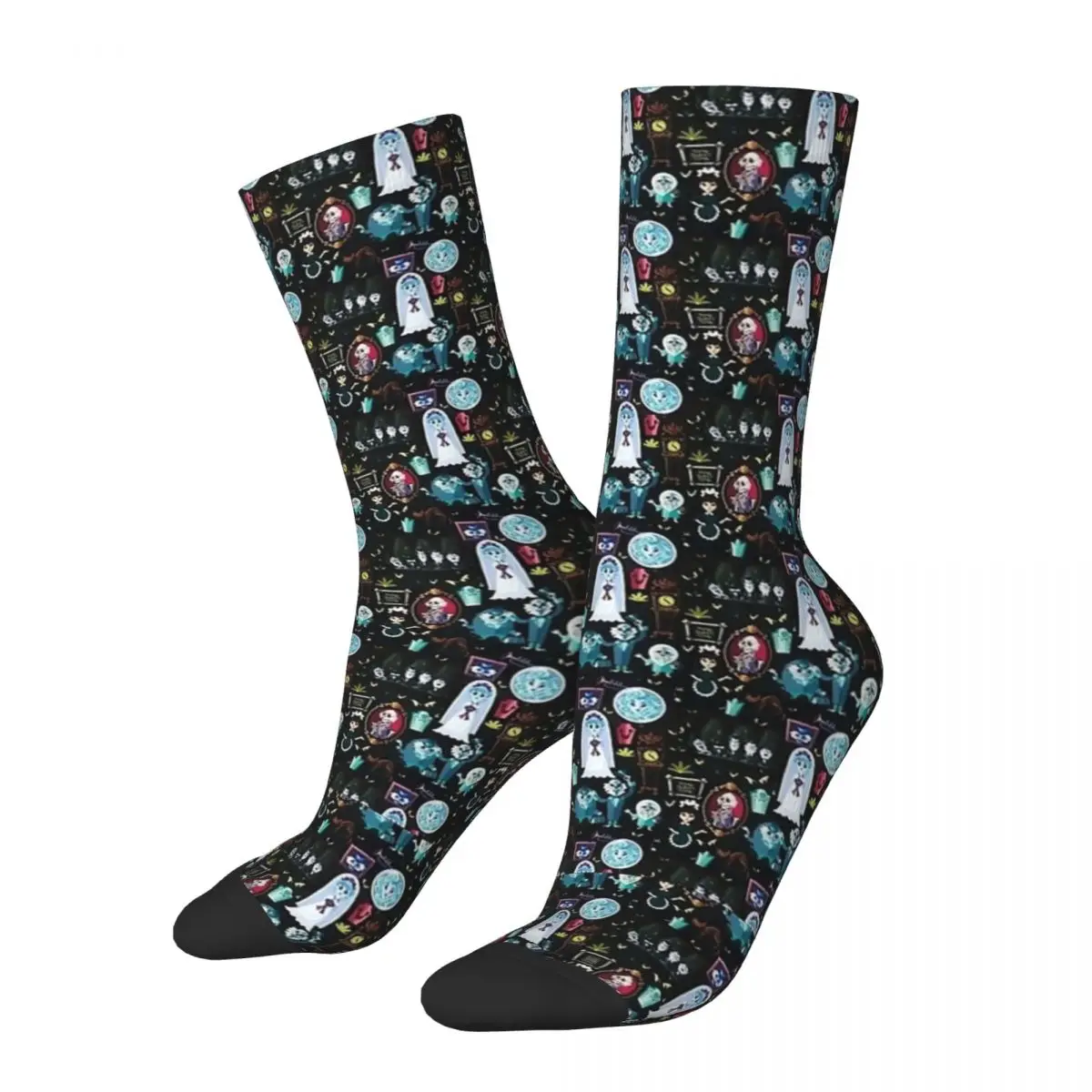 

Winter Warm Casual Women Men 999 Ghosts Haunts Haunted Mansion Halloween Socks Breathable Soccer Socks