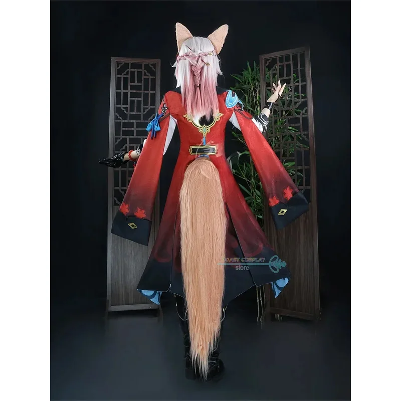 Juego de Cosplay Jiaoqiu Honkai Star Rail Jiao Qiu, disfraz de Cosplay, peluca de cola, juego de rol de Anime, trajes de animación cómica para fiesta de Carnaval