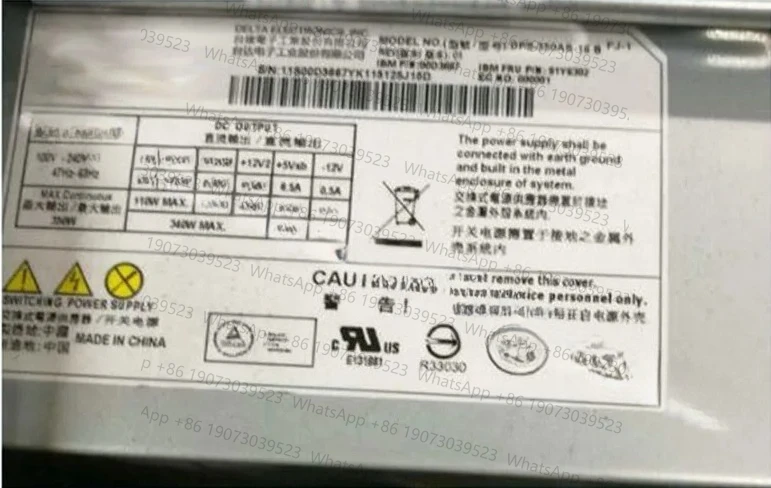 

DPS-350AB-16 B 69Y5535 00J6073 Used For X3100 M4 350W 92% New Tested