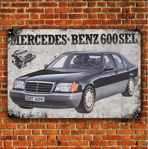 600 sel Auto-Metallposter – 20 x 30 cm großes Garagen-Blechschild