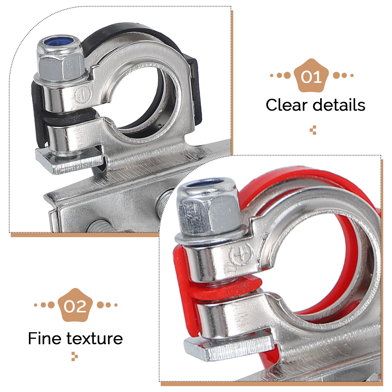 

2Pcs Terminal Connector Set Heavy Duty Car Post Adapter for Auto Truck Boat Use Reliable Durable