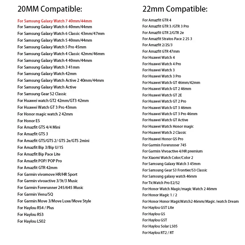 Ремешок 20 мм 22 мм для Samsung Galaxy Watch 7/6/5/4 40 мм 44 мм/active 2, нейлоновый спортивный браслет Correa для Huawei Watch 3/4 Pro, ремешок