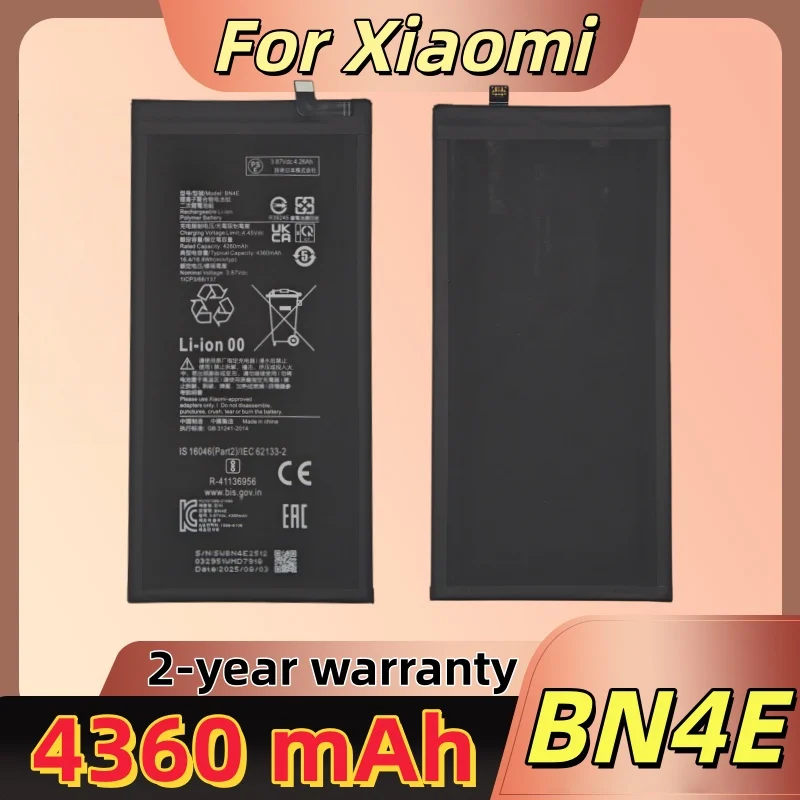 2026 100% New High quality BN4E Replacement Li-Po Battery For Redmi K40 K40 Pro Spare Parts With Free Tools