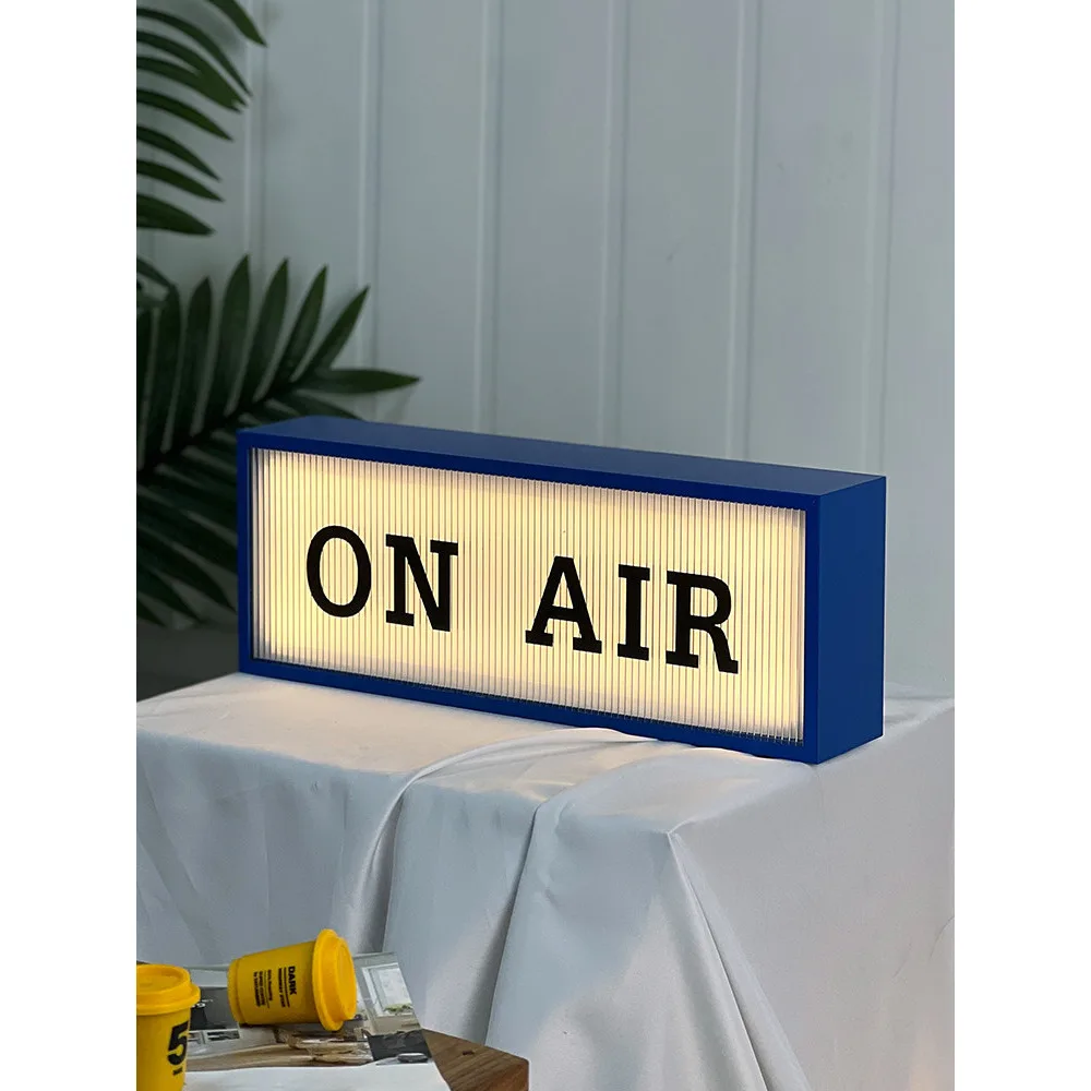 Scatola luminosa da tavolo ricaricabile portatile da 40 * 15 cm - Segnale pubblicitario con punto di prelievo estraibile e luce decorativa per l'atmosfera