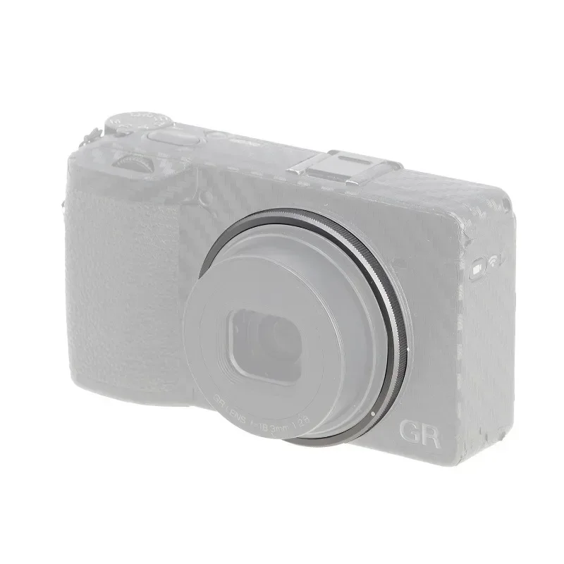 1 قطعة حلقة عدسة ألومنيوم متينة لكاميرا Ricoh GR III HDF GR III GRIII GR3 تحل محل غطاء حلقة تزيين العدسات Ricoh GN-1