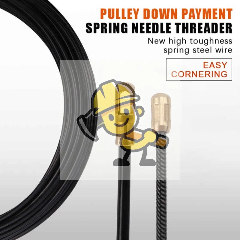 

5/10/15/20/25/30M Cable Puller Nylon Electrician Spring Tape Wall Wire Lead 3mm Conduit Threader Puller Wiring Aid Tool
