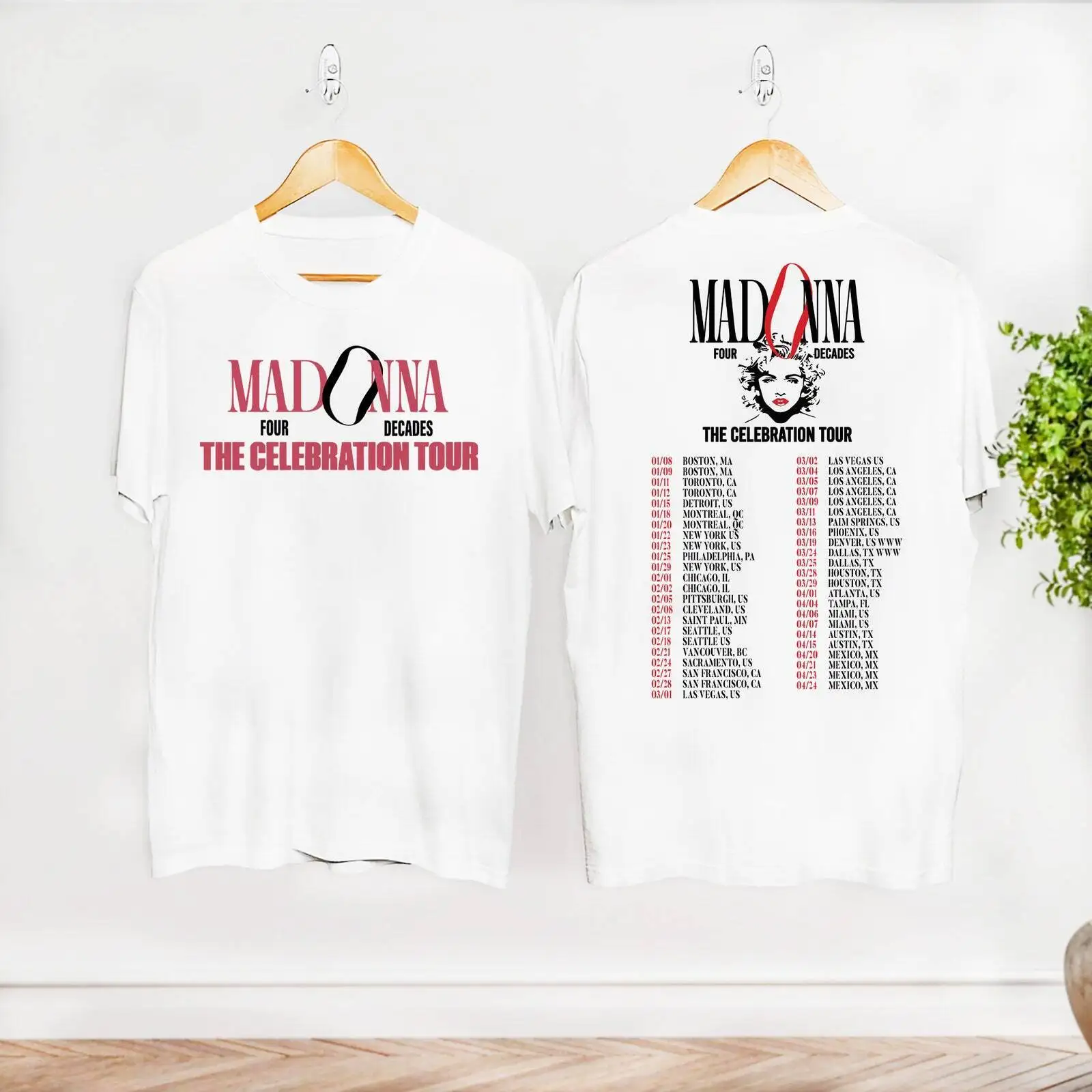 2024 Madonna Four Decades Tour T-Shirt, Madonna The Celebration Tour 2024T-Shirt