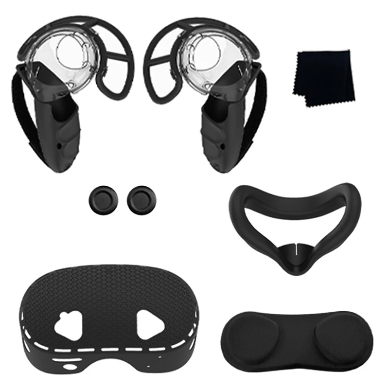 

For Quest 3S Silicone Host Protective Cover With Controller Protector And Lens Cover For VR Accessories