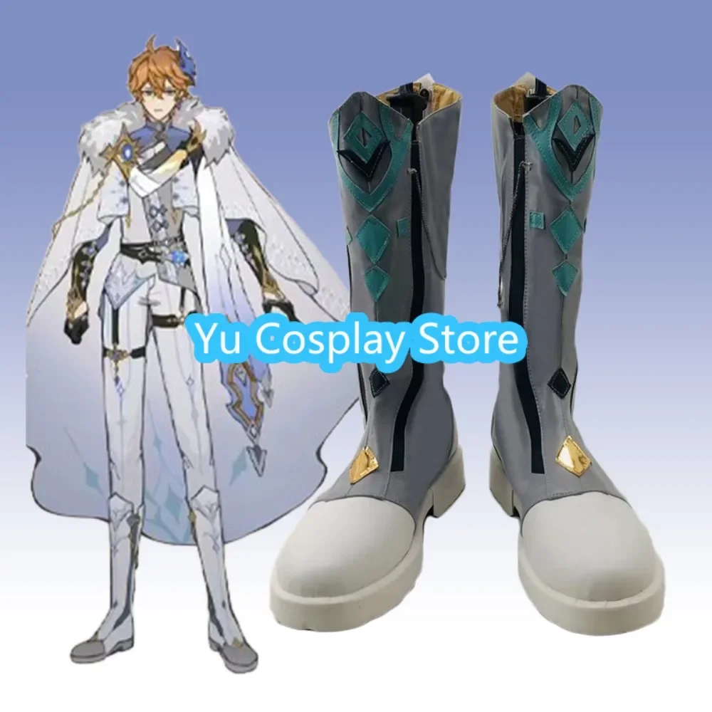 Yu Cosplay Store Genshin Impact Tartaglia Polar Star Cosplay Shoes Anime Game Role-playing Shoes Boots Halloween Party