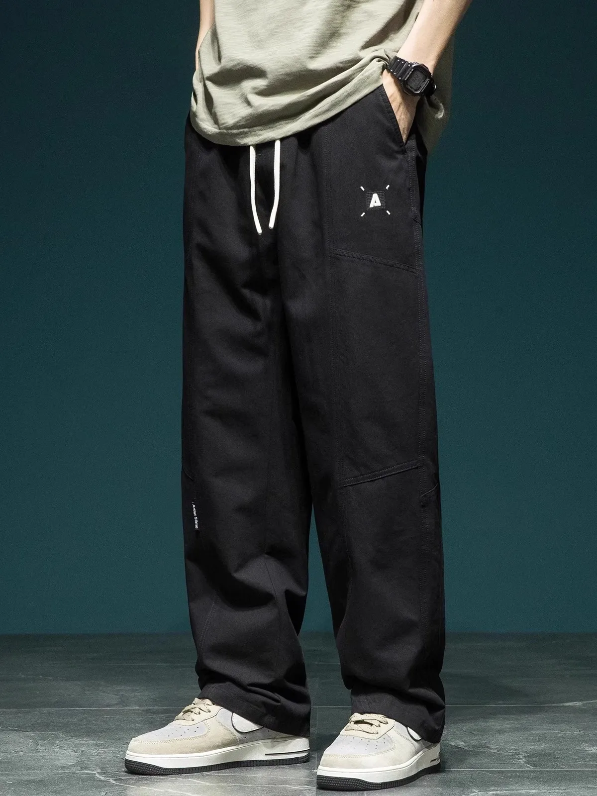 

Summer Thin Straight Leg Workwear Pants Men's Trendy Large Size 2025 New Loose Casual Extra Wide Long Trousers