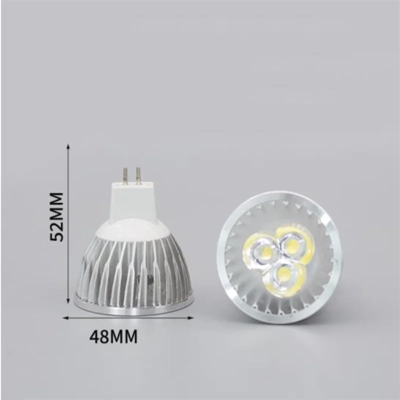 10pcs Super Brilhante MR16 Lâmpada Led 9W 10W 12W 15W AC/DC12V Lâmpada Branco Quente/Branco l Ângulo de 360 Graus LED Spotlight Luz