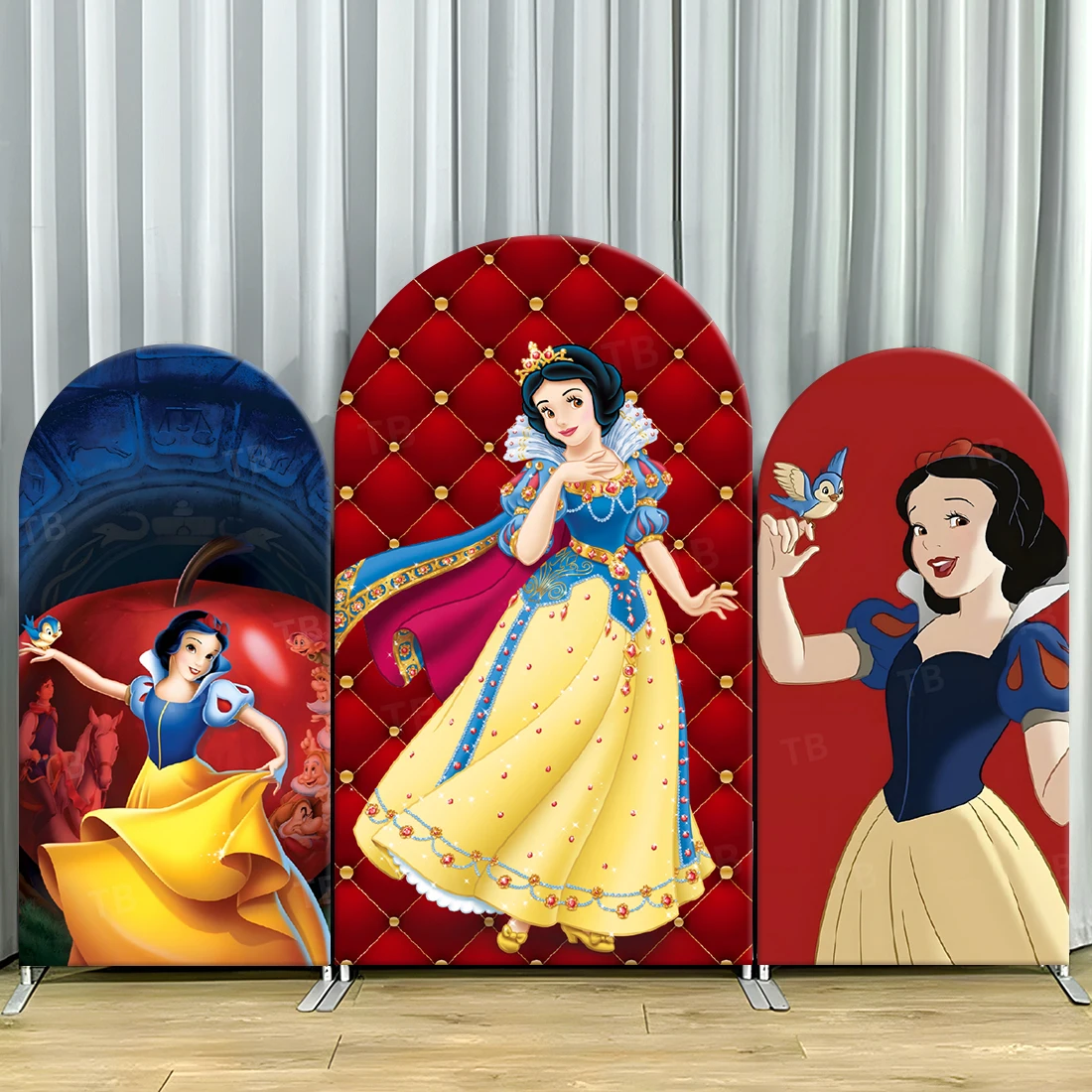 

TB Disney Princess Snow White Arch Backdrop Cover for Girl Birthday Party Decor Photograph Background Wall Baby Shower Supplies