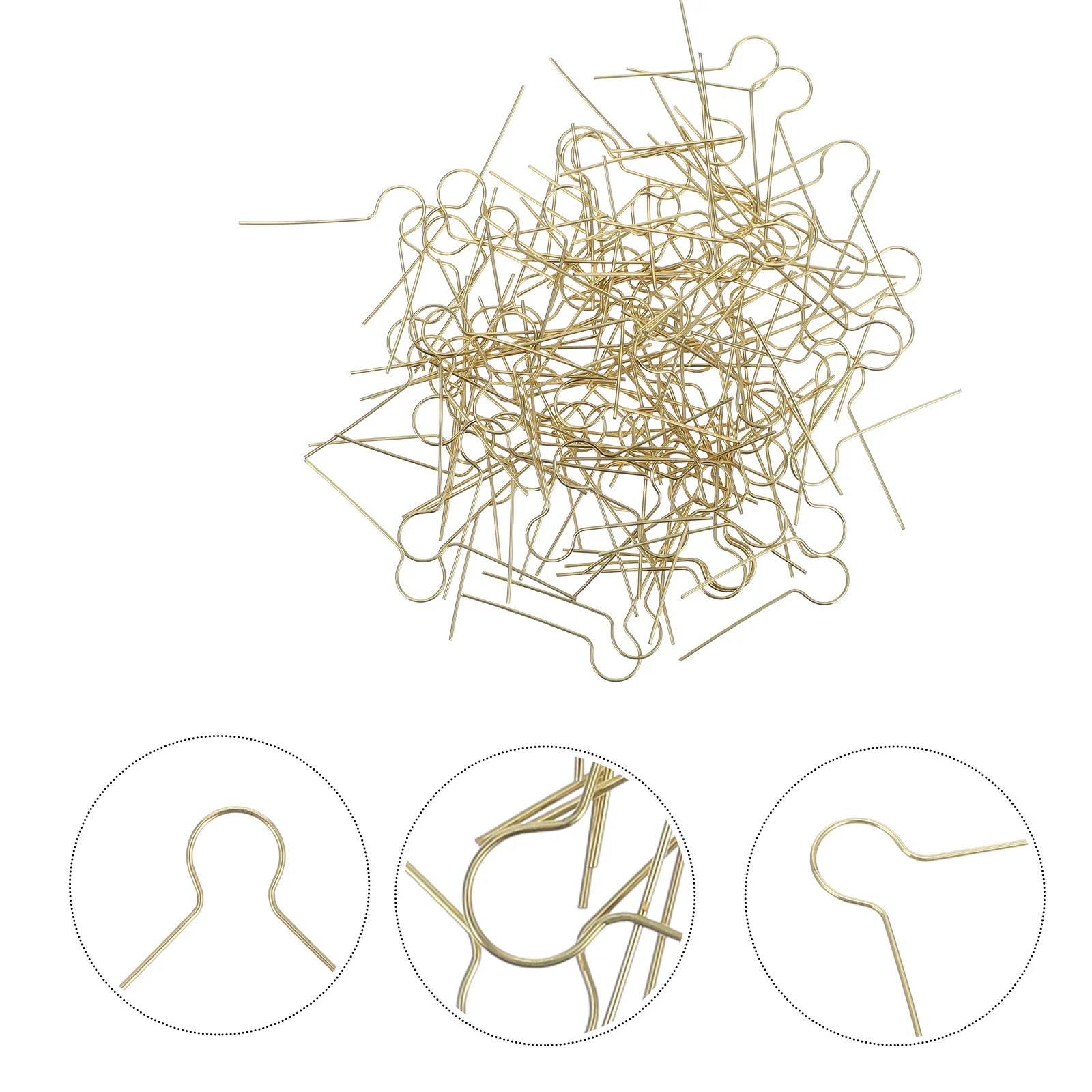 

100pcs Christmas nament Hanging Hook Ball Hooks V Shaped nament Hangers for Tree Decor Metal Holiday Pendant Hooks