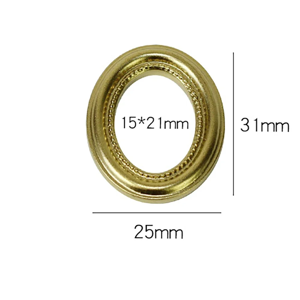 3Pcs 1/12 Dollhouse Miniature Accessories Mini Resin Oval Photo Frame Picture Frame Model for Doll House Decoration