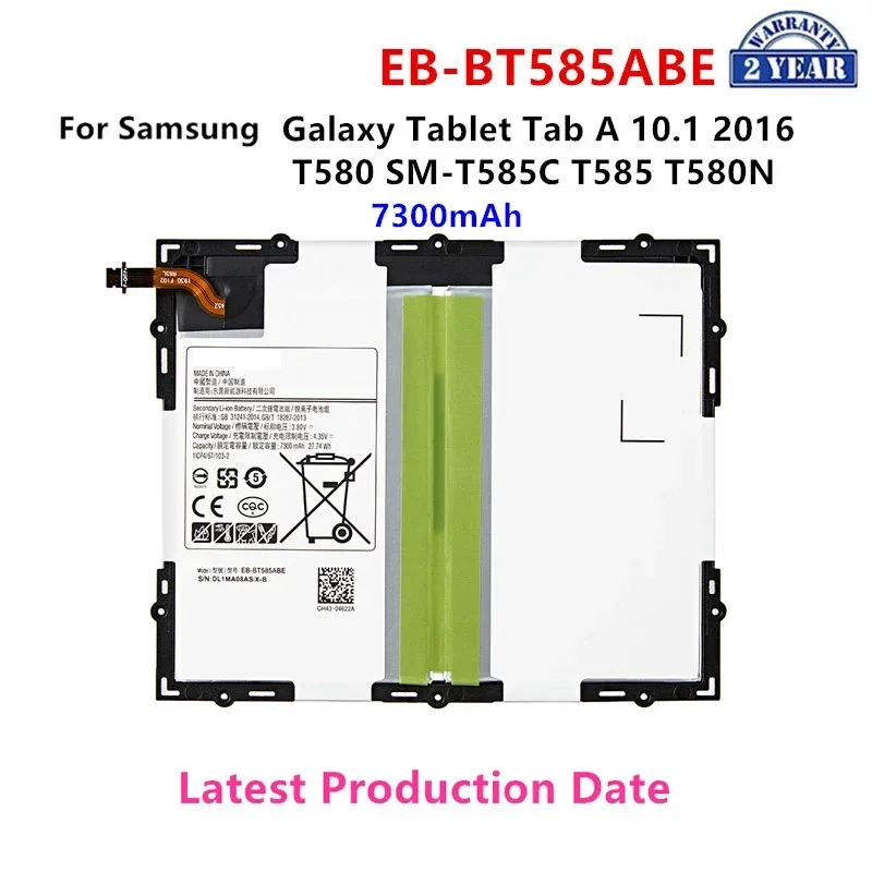 Brand New Tablet EB-BT585ABE 7300mAh Battery For Samsung Galaxy Tablet Tab A 10.1 2016 T580 SM-T585C T585 T580N +tools