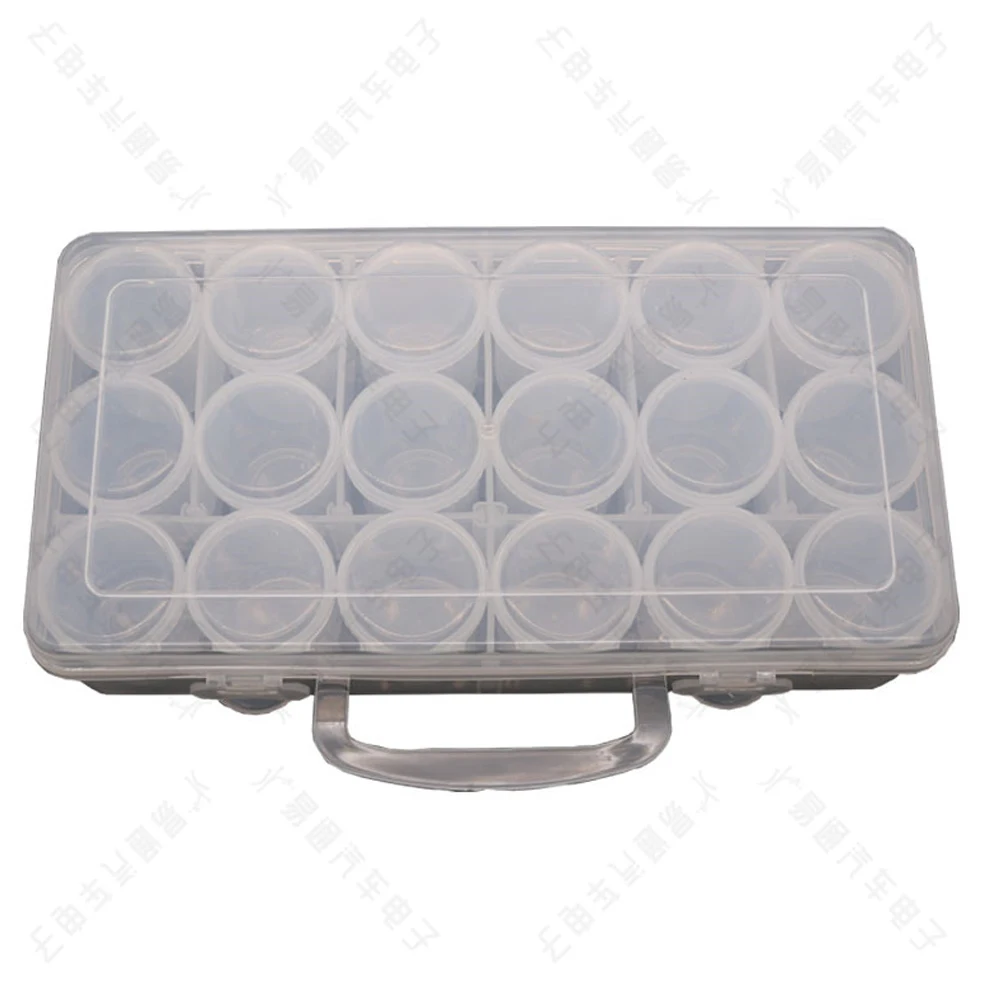 Transponder Collecting Box for Ceramic And Glass Chip Plastic Collecting Box For Classification and Arrangement 18PCS Bottle