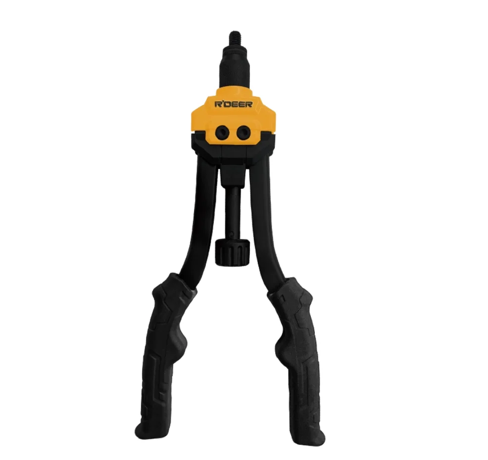 Instrukcja obsługi narzędzi R'DEER, nitownica do nitonakrętek, rozmiary nitonakrętek: M3 M4 M5 M8 M10 M12, narzędzie do nitowania z głowicą ciągnącą, oszczędzające pracę narzędzie do rozwiertania zamków drzwi.