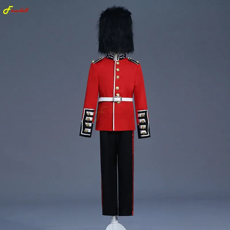 Europe British Royal guard costume  Child Queen's Blazer with Pants Prince William Soldiers Halloween Cosplay