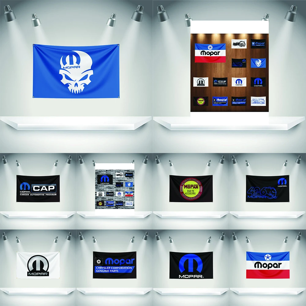 

M-Mopar Flag Auto Parts Tools Banner 3x5ft with Brass Grommets HD Printing Tapestry Exhibition, Car Fans, Garage Decor