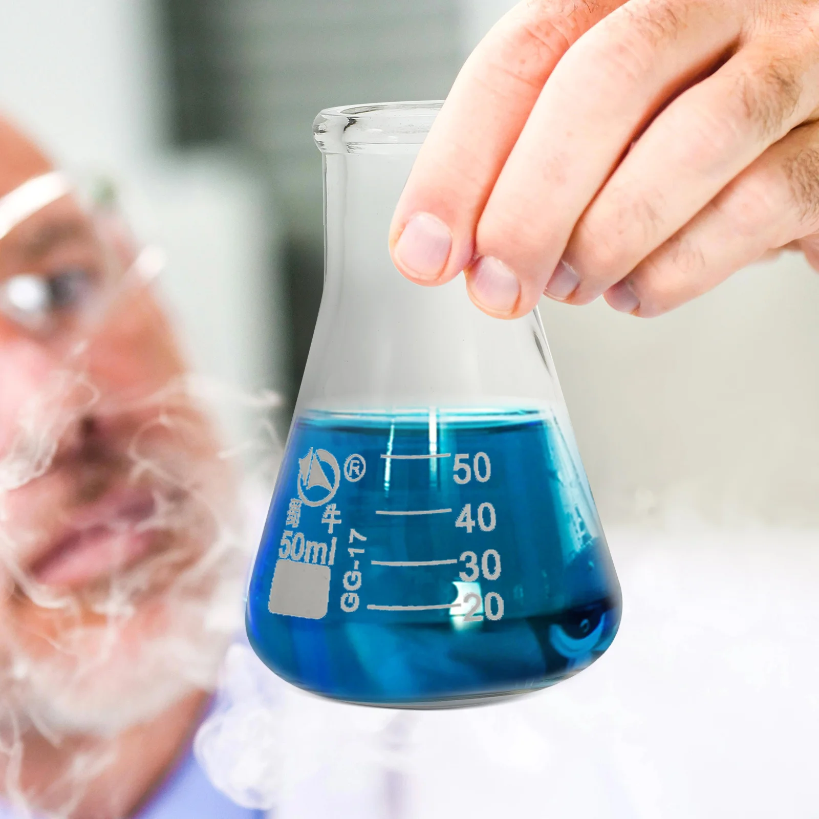 

1Set Scientific Glass Laboratory Beaker Graduated Cylinder Flask Measuring Set Chemistry Biology Physics Experiment Durable