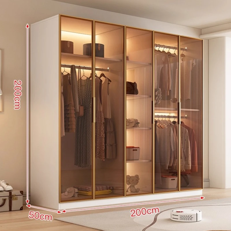 

Шкаф со стеклянной дверью из цельного дерева, домашняя гардеробная, шкафы для одежды Armario de ropa, шкаф для одежды, мебель Armario de ropa