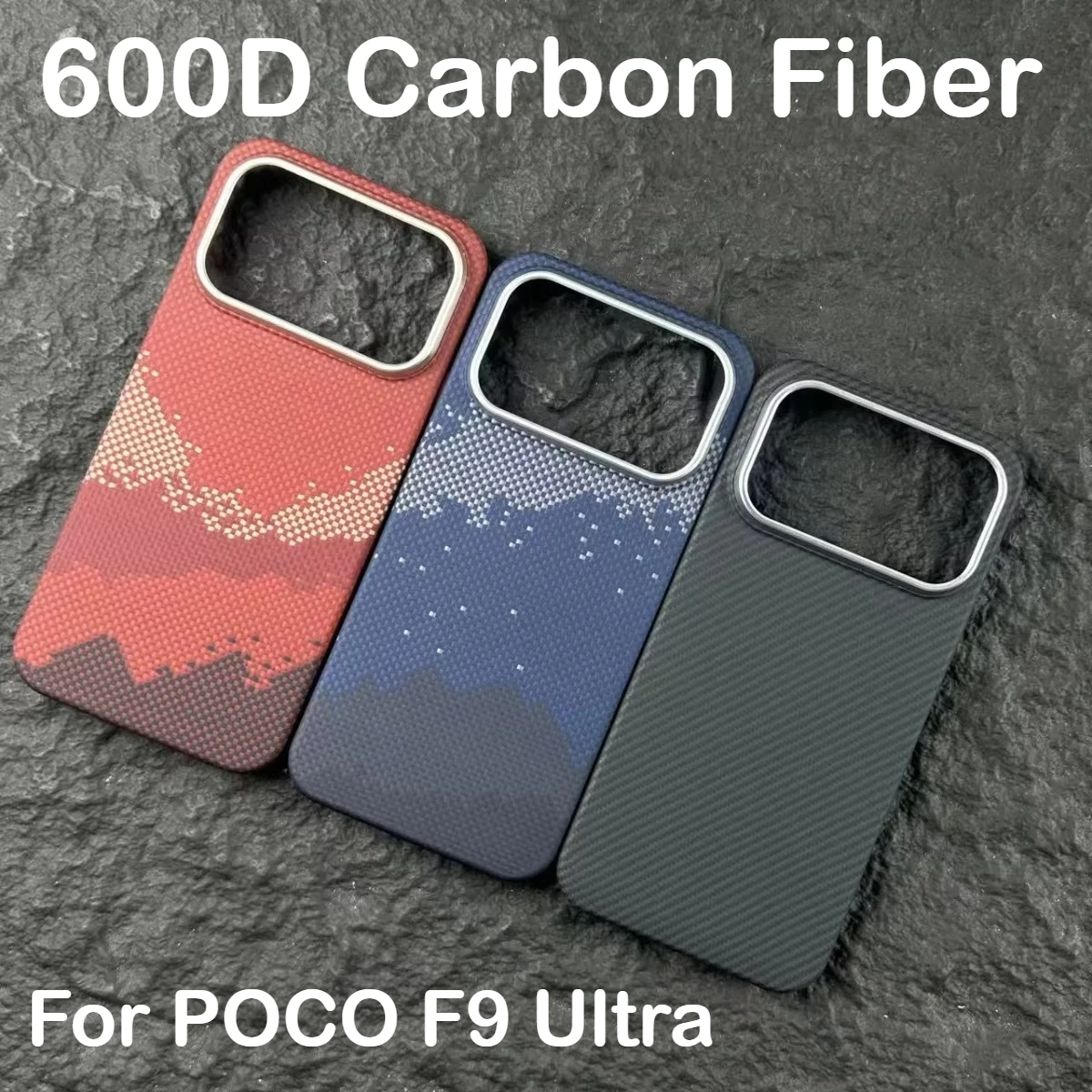 Real Aramid 600D Carbon Fiber Magnetic Phone Case for Poco F9 Ultra F9 Pro F8 Redmi K100 Pro Max K90 Alloy Lens Protect Cover