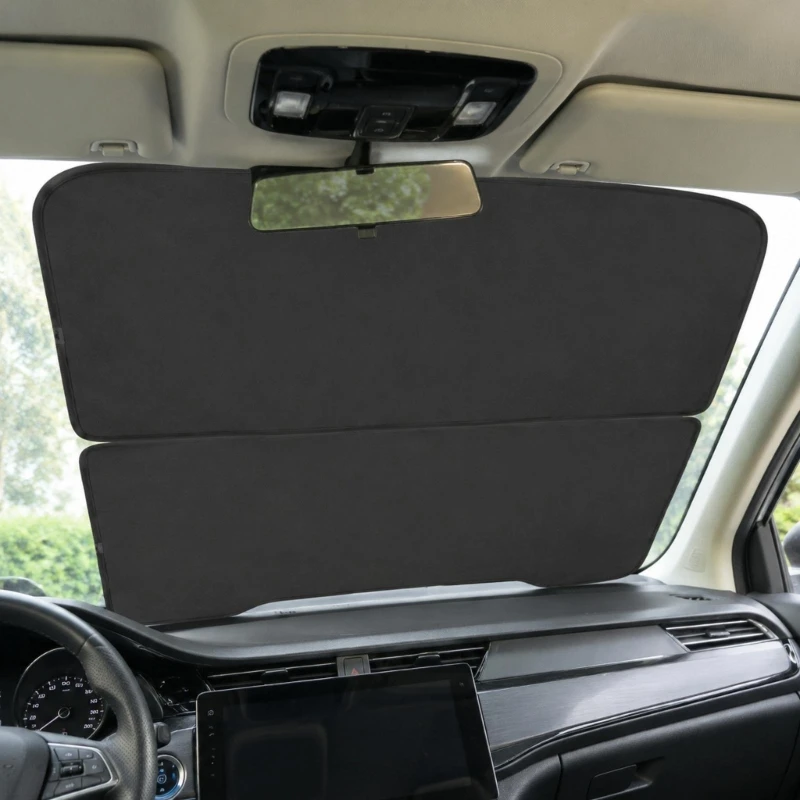 Panoramic Roof Shade Set for Y Juniper 2025-2026 with Separate Front and Rear Panels, Ice-Crystal Coating, and Clip-In X37F