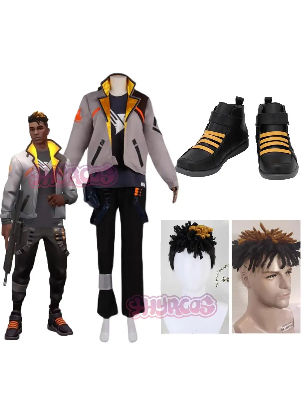 VALORANT Phoenix Cosplay Kostuum Volledige Set Fire Agent Outfit Halloween Party Cosplay Videogame Karakterkostuum FPS Cosplay - afbeelding 2
