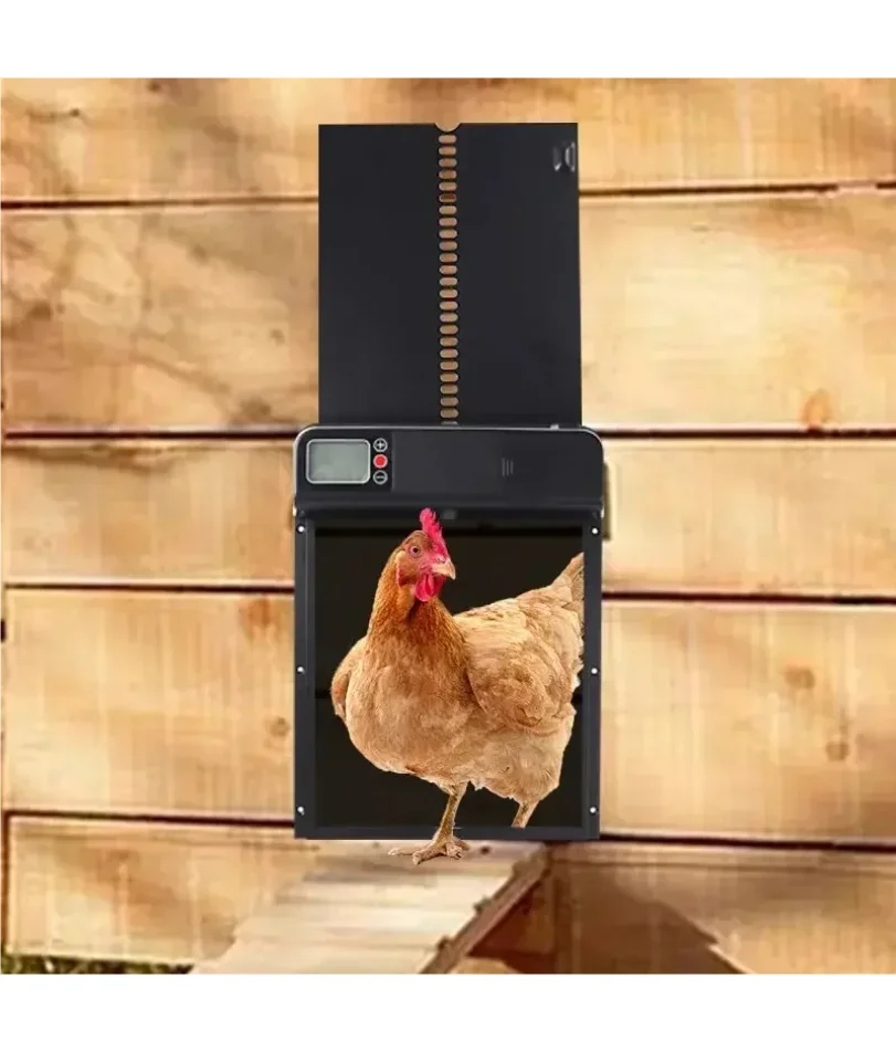 

Автоматическая дверь курятника с таймером, интеллектуальная индукционная дверь курятного дома с защитой от защемления, водонепроницаемые электрические ворота для птицы для фермы