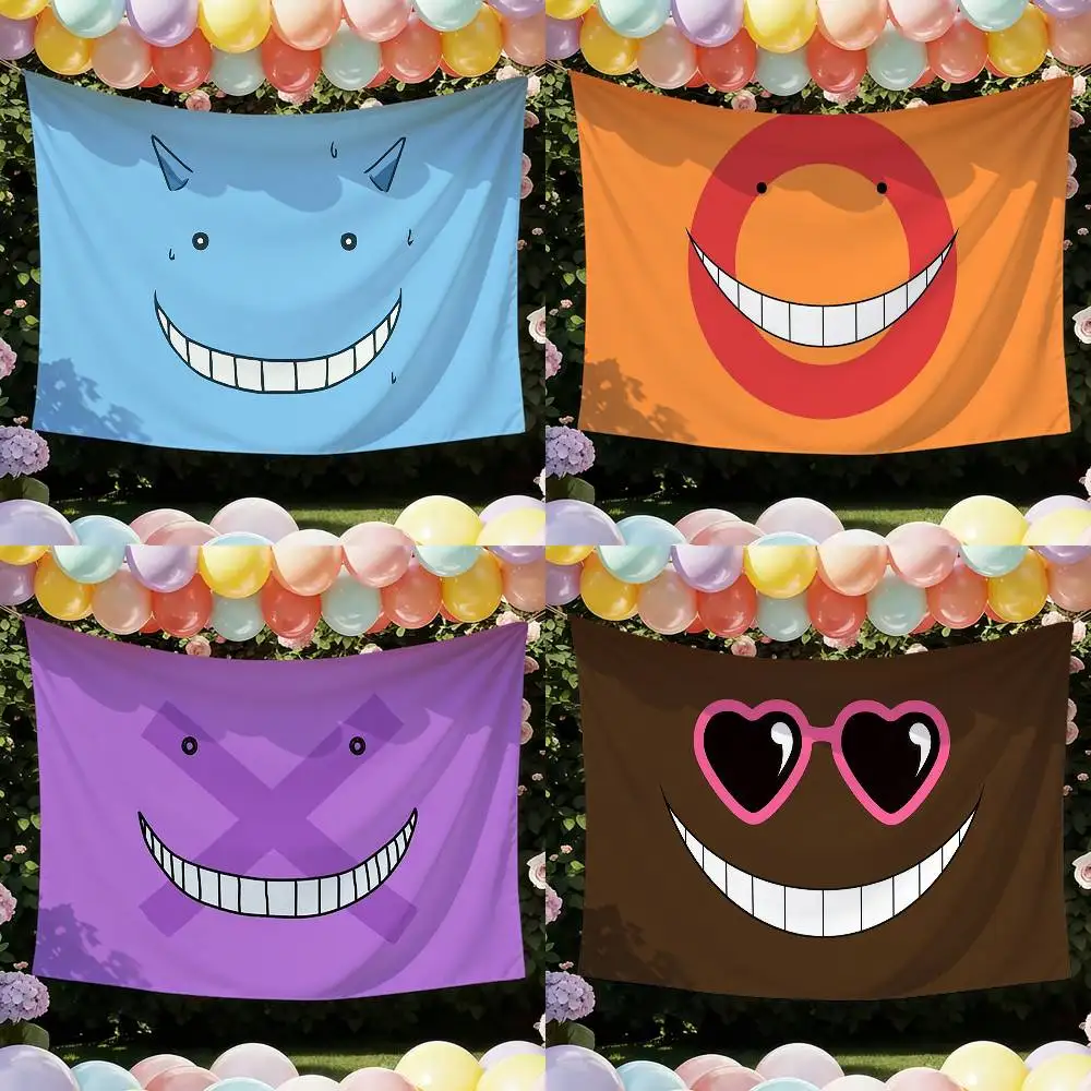 Funny K-Koro S-Sensei Face Meme Funny Flags for Bedrooms Home Decor Items Outdoor Decors Garage Decoration Flaga