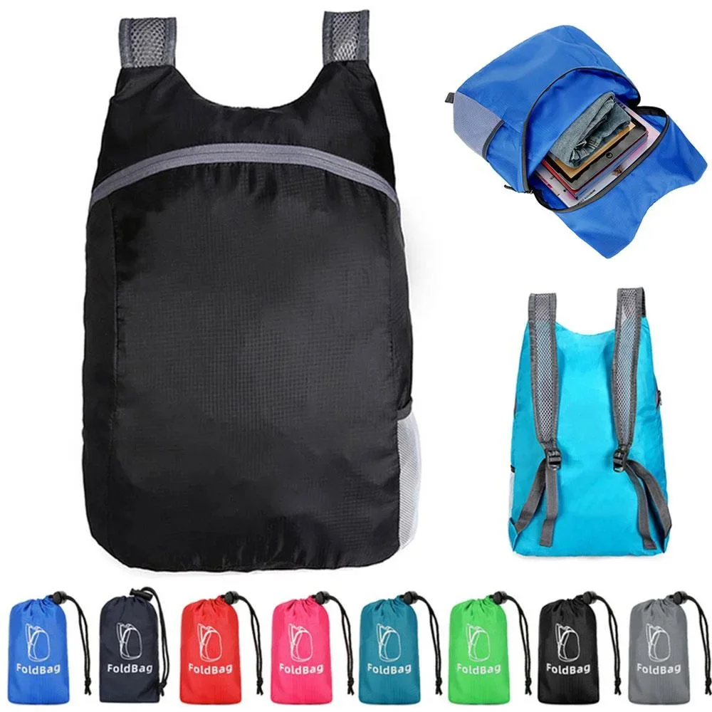 Foldable Waterproof Outdoor Sports Backpack - Ultra Light Portable Travel Bag for Travel Camping Running Fitness Shopping