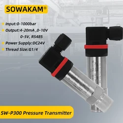 Transmisor de presión SW-P300-1-0-1000bar Medición 4-20ma Salida para tanque de agua Gas y aceite Conector G 1/4