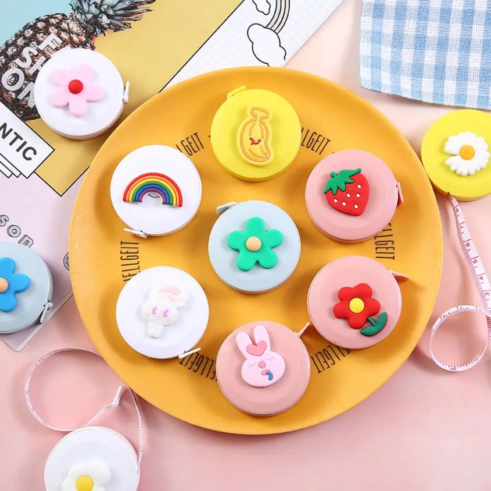 Mini Cinta Métrica de Dibujos Animados, Regla de Sastre Kawaii, Cinta Métrica para Ropa, Herramientas de Costura Portátiles, Accesorios