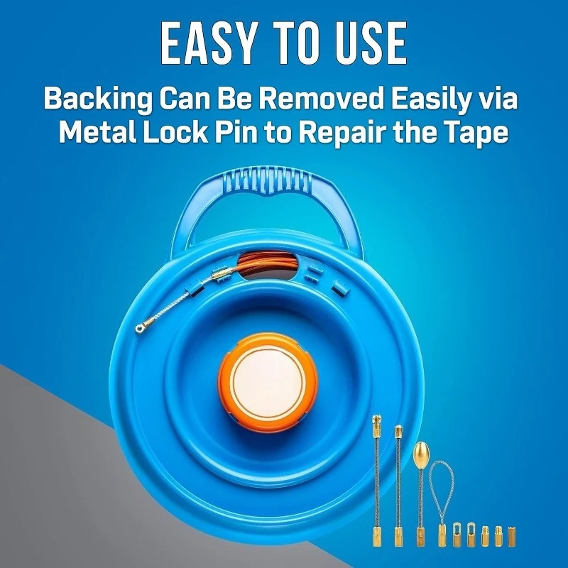 FTF-1125 glasvezel vistape rodder, 100 ft voor het duwen en trekken van glasvezel en elektrische kabel