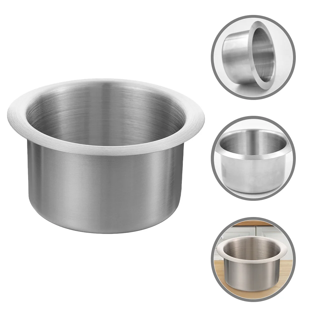 

Stainless Steel Automotive Cup Holder Stylish Multifunctional Drop in Insert for Car Truck Rv Boat Automotive Cup Holders