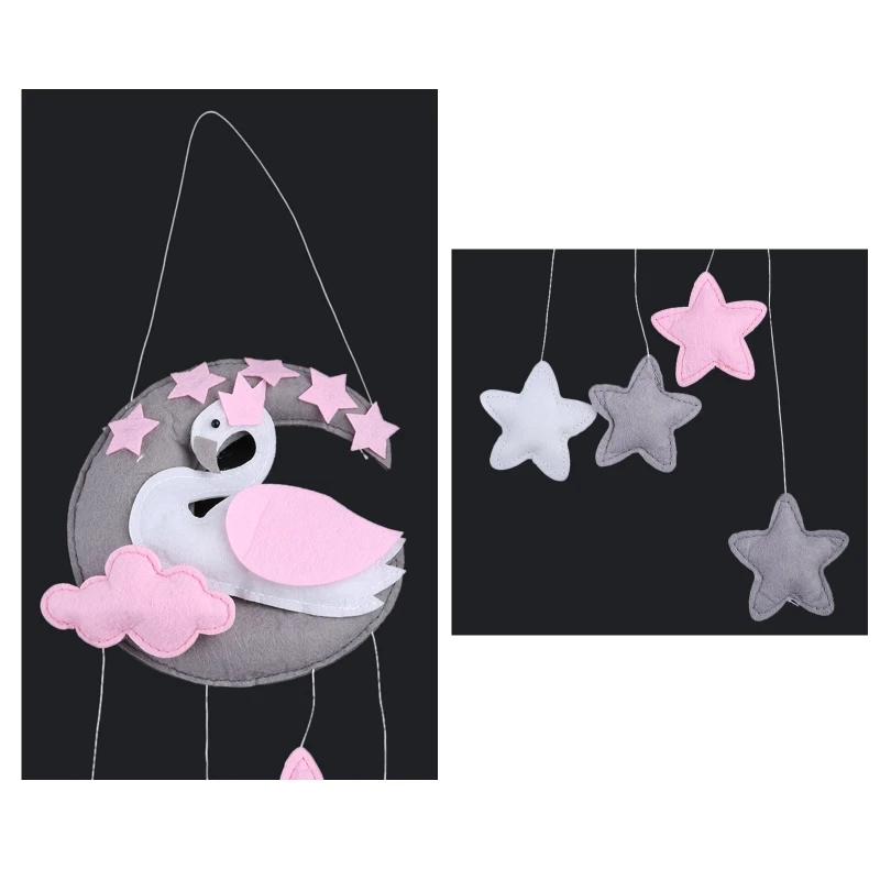 Baby Crib Non-woven Moon Wind Kids Room Ceiling Mobile Hanging Decorations Shower Gifts