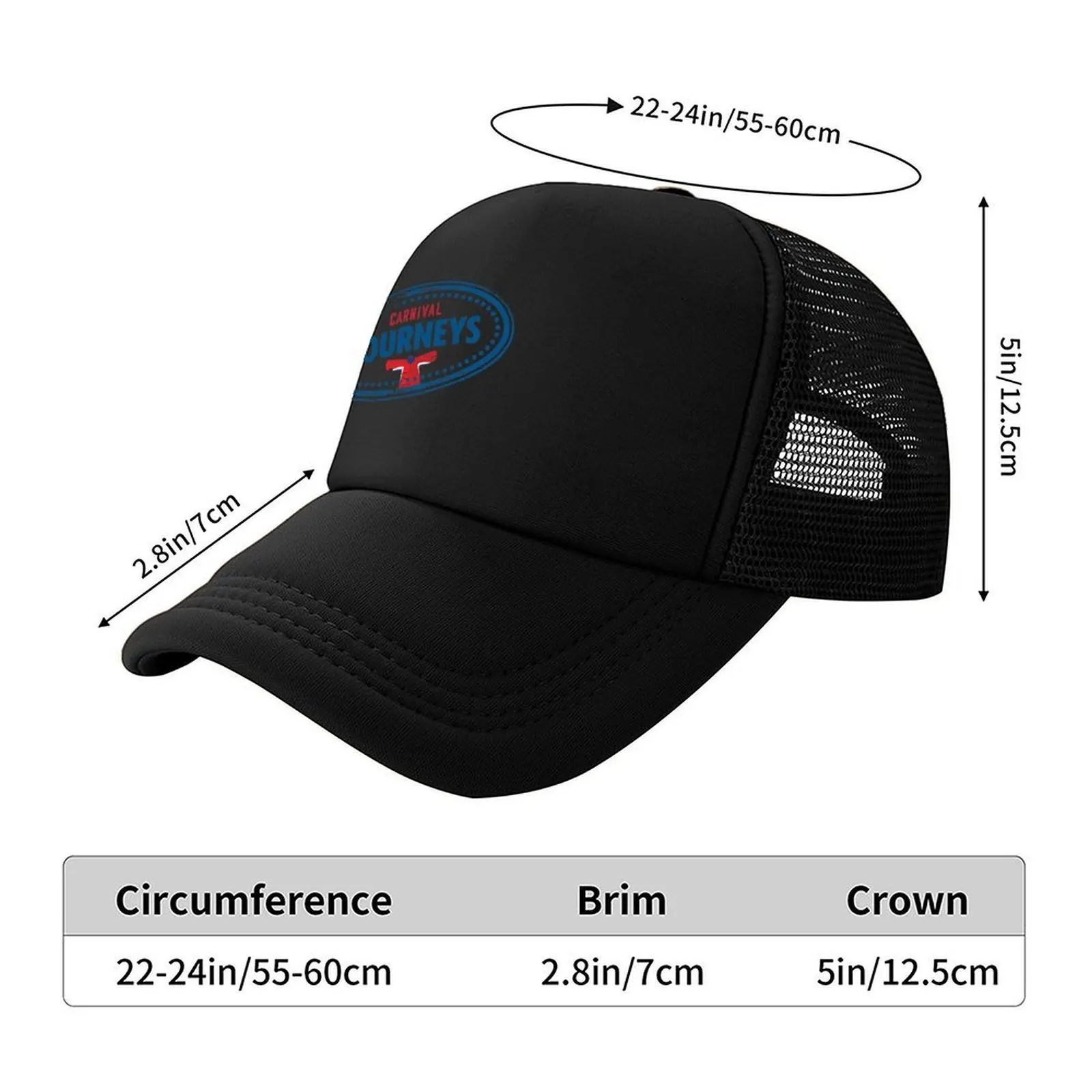 Carnival Journeys Cruise Oval Baseball Cap Snap Back Hat Hat Baseball Cap Golf Hat Man hard Men Luxury Brand Women's