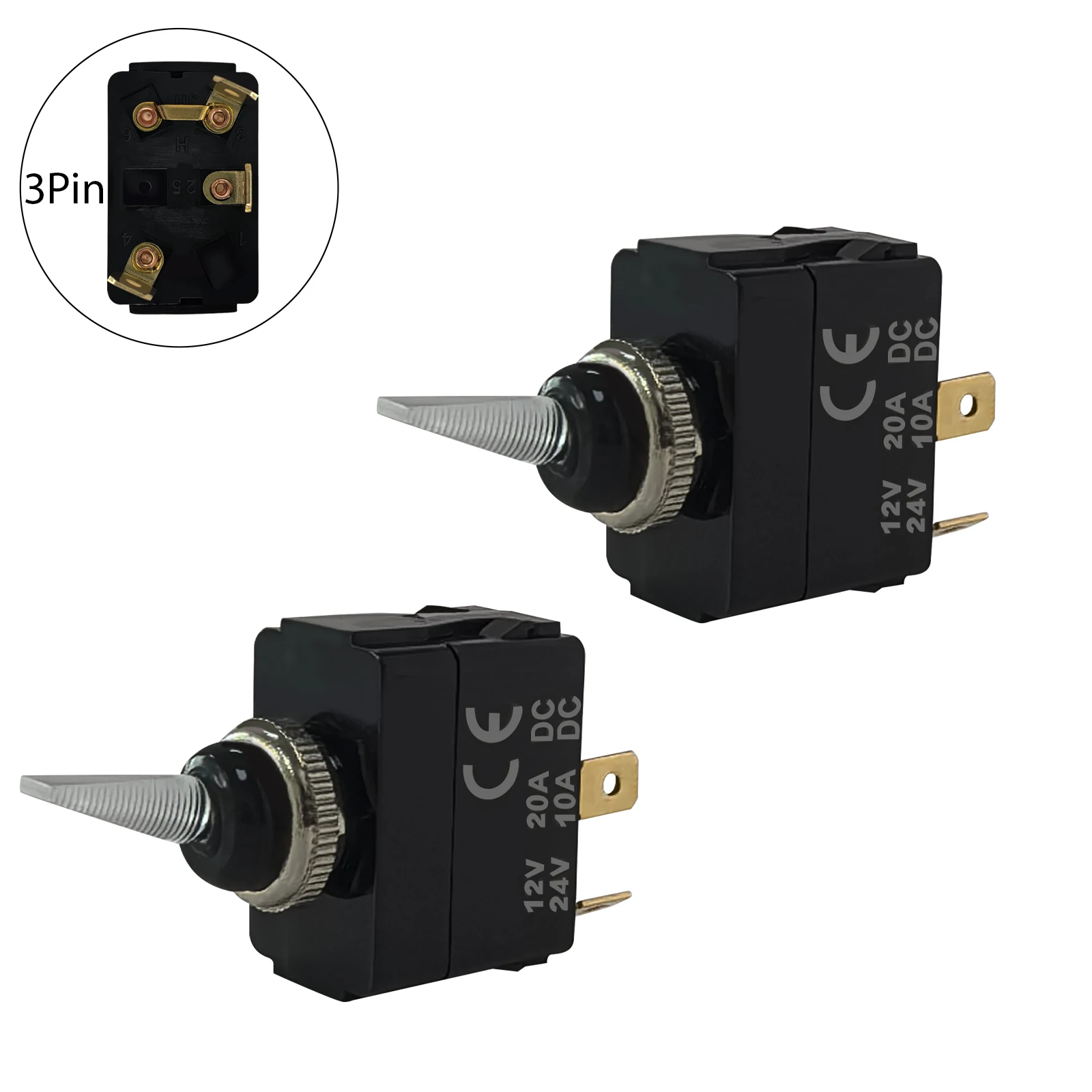 

Marine Boat Toggle Switch Red Led 12V/24V 3Pin SPST ON OFF Rocker Switch Waterproof Heavy Duty Motor Control RV Jack Switch