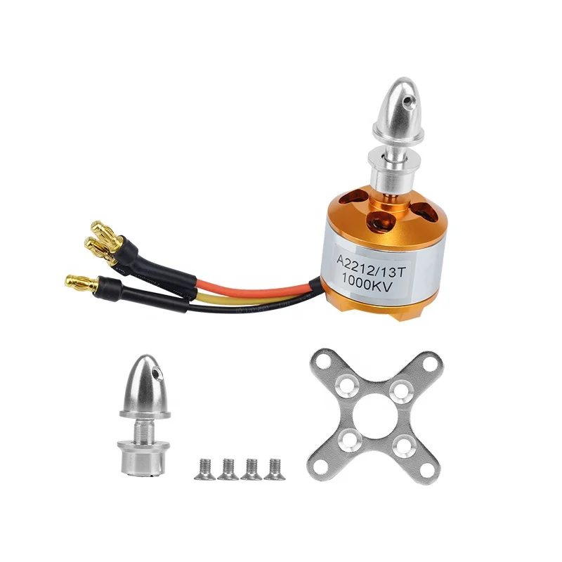 5 uds A2212 2212 Motor sin escobillas 930KV 1000KV 1400KV 1800KV 2200KV 2450KV para avión RC multicóptero sin escobillas Outrunner