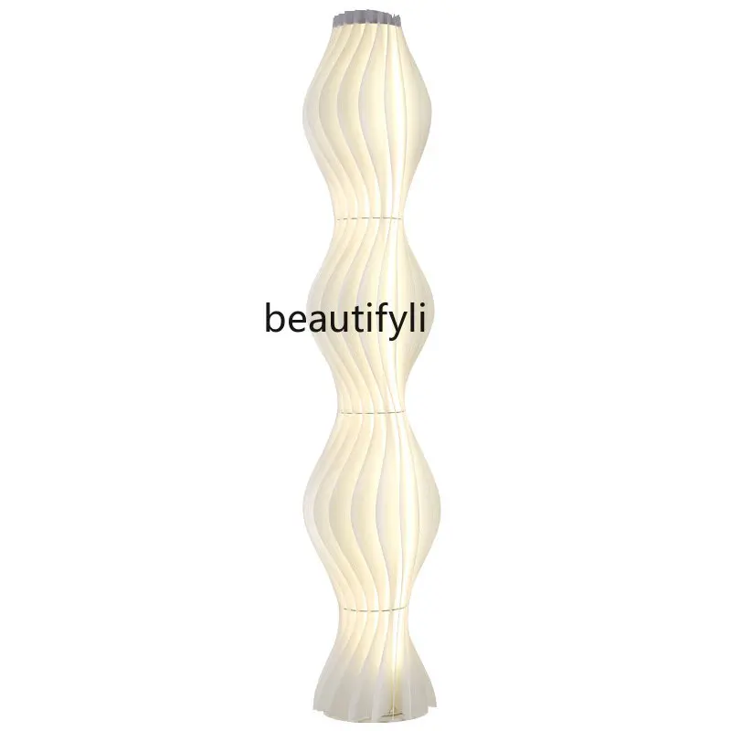 

zq White Grass Skirt Floor Lamp Light Shadow Artistic Living Room Sofa Edge Ambience Light Nordic Lamps