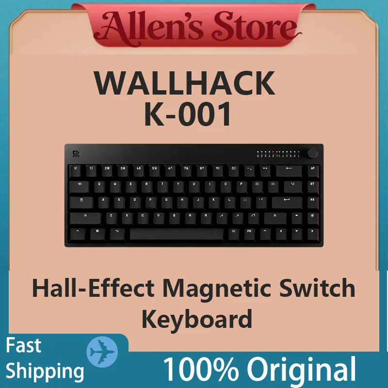 WALLHACK K001 Hall‑Effect Magnetic Switch Gaming Keyboard 8000Hz Polling Rate Full Key Hot‑Swap Wired Mechanical Keyboard.