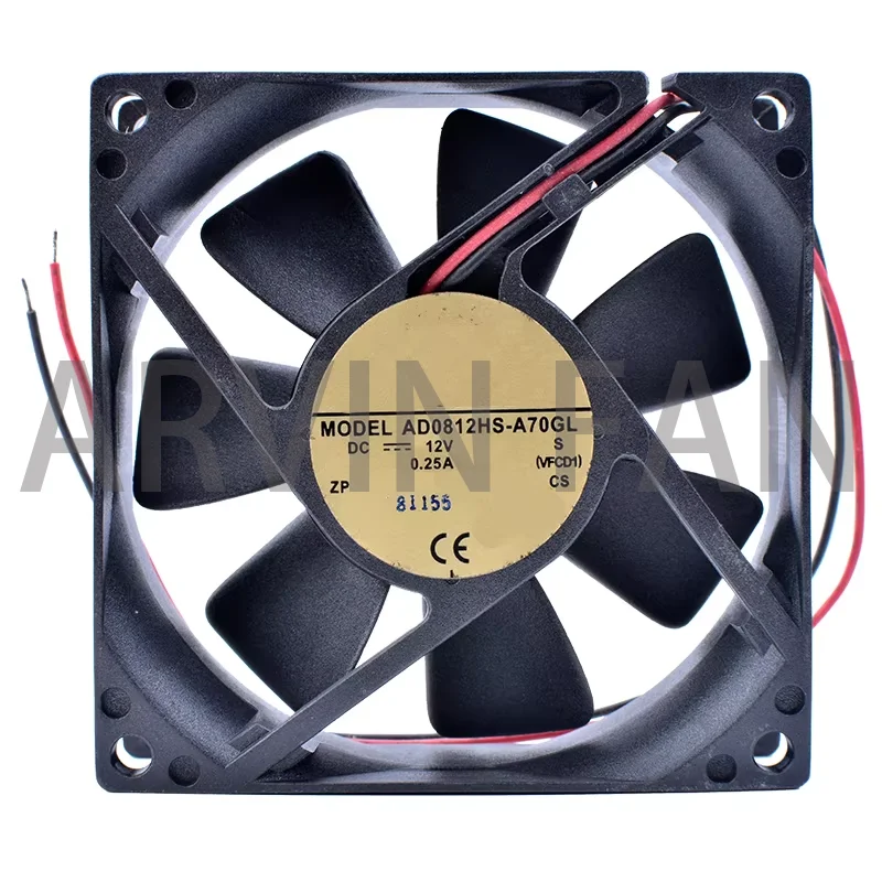 

COOLING REVOLUTION AD0812HS-A70GL 8 см 80 мм вентилятор 8025 12 В 0,25 А Совершенно новый оригинальный 2-линейный объем воздуха охлаждение шасси