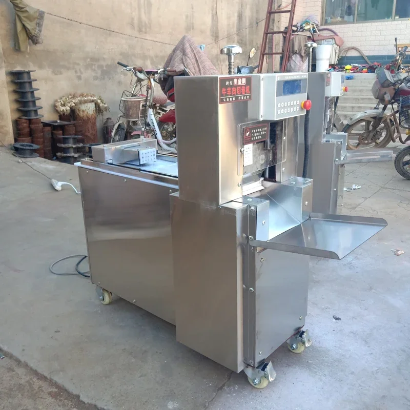 Full Automatic Frozen Chicken Fish Beef Mutton Pork Meat Roll Block Cutting Slicer