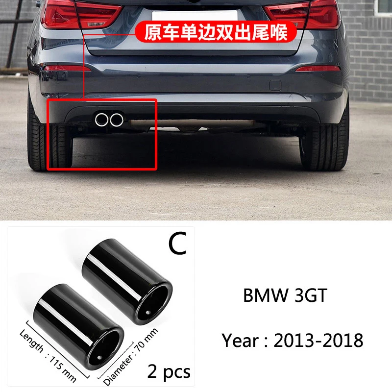 Uitlaatsierstukken van roestvrij staal voor BMW 1 2 3 4 5 Serie X1 3GT F20 F22 F30 F32 F34 F36 F10 F48 autostyling
