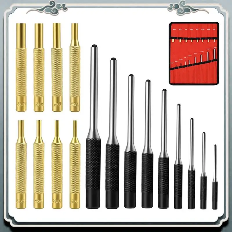 

AC76-набор пробойников, набор пробойников для штифтов, инструменты для ремонта удаления, включая латунные пробойники, пробойники для стальных штифтов с сумкой для хранения