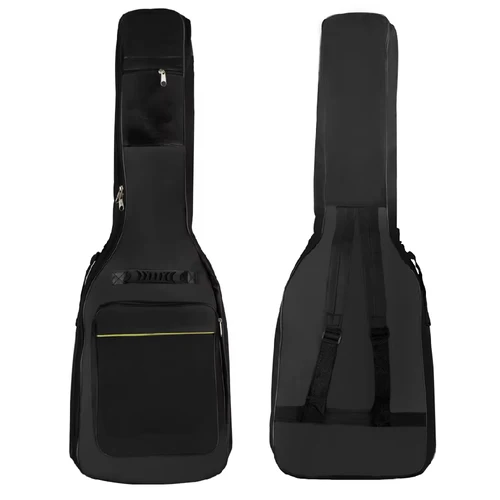 Imagen 1 del producto Bolsa para guitarra eléctrica, funda negra impermeable para guitarra, bolsa acolchada con doble correa, mochila, correas para los hombros, accesorios para guitarra